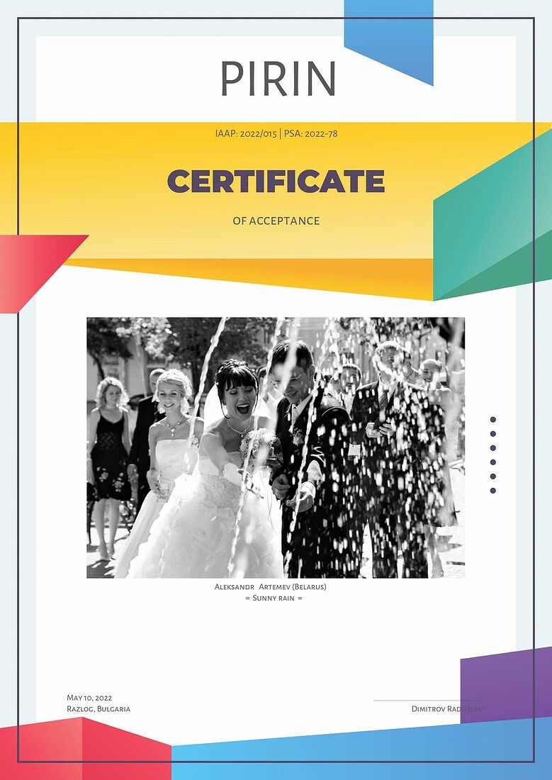 Aleksandr Artemev. Photographic awards. The International exhibition of art photography Pirin Salon (PSA 2022-78) https://psa-photo.org/page/exhibitions-current-month
